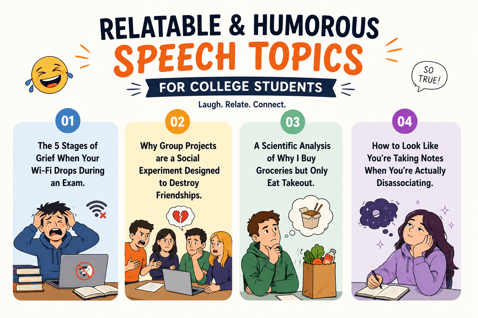 200+ Genuinely Funny Speech Topics to Hook Your Audience